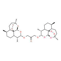 ChemSpider 2D Image | 1,3-Bis{[(1S,5R,9R,10S,12R,13R)-1,5,9-trimethyl-11,14,15,16-tetraoxatetracyclo[10.3.1.0~4,13~.0~8,13~]hexadec-10-yl]oxy}acetone | C33H50O11