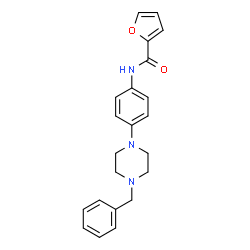 ChemSpider 2D Image | N-[4-(4-Benzyl-1-piperazinyl)phenyl]-2-furamide | C22H23N3O2