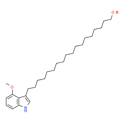 ChemSpider 2D Image | 18-(4-Methoxy-1H-indol-3-yl)-1-octadecanol | C27H45NO2
