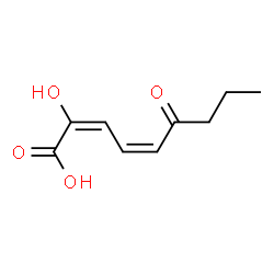 ChemSpider 2D Image | (2E,4Z)-2-Hydroxy-6-oxo-2,4-nonadienoic acid | C9H12O4