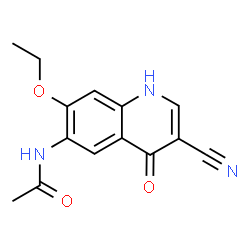 ChemSpider 2D Image | 3-Cyano-7-ethoxy-4-hydroxy-6-N-; acetylquinoline | C14H13N3O3