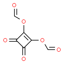 ChemSpider 2D Image | 3,4-Dioxo-1-cyclobutene-1,2-diyl diformate | C6H2O6