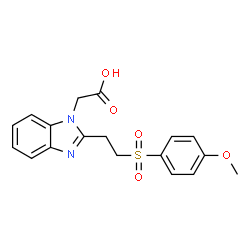 ChemSpider 2D Image | {2-[2-(4-methoxybenzenesulfonyl)ethyl]-1,3-benzodiazol-1-yl}acetic acid | C18H18N2O5S