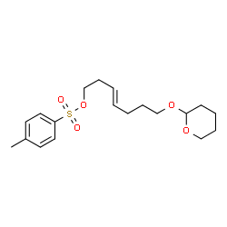ChemSpider 2D Image | (3E)-7-(Tetrahydro-2H-pyran-2-yloxy)-3-hepten-1-yl 4-methylbenzenesulfonate | C19H28O5S