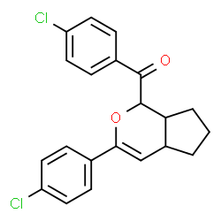 ChemSpider 2D Image | (4-Chlorophenyl)[3-(4-chlorophenyl)-1,4a,5,6,7,7a-hexahydrocyclopenta[c]pyran-1-yl]methanone | C21H18Cl2O2