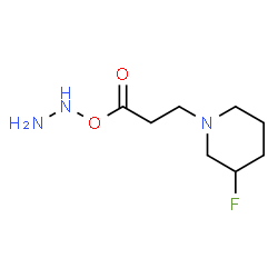 ChemSpider 2D Image | 3-(3-Fluoro-1-piperidinyl)-1-(hydrazinooxy)-1-propanone | C8H16FN3O2
