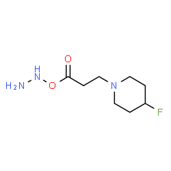 ChemSpider 2D Image | 3-(4-Fluoro-1-piperidinyl)-1-(hydrazinooxy)-1-propanone | C8H16FN3O2