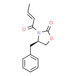 ChemSpider 2D Image | (4R)-4-Benzyl-3-[(2E)-2-butenoyl]-1,3-oxazolidin-2-one | C14H15NO3