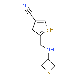 ChemSpider 2D Image | 2-[(thietan-3-ylamino)methyl]-3H-thiophene-4-carbonitrile | C9H11N2S2