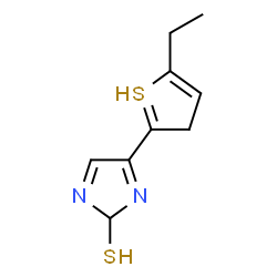 ChemSpider 2D Image | 4-(5-ethyl-3H-thiophen-2-yl)-2H-imidazole-2-thiol | C9H11N2S2