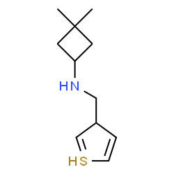 ChemSpider 2D Image | 3,3-dimethyl-N-(3H-thiophen-3-ylmethyl)cyclobutanamine | C11H18NS