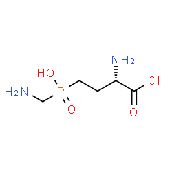 ChemSpider 2D Image | (2S)-2-Amino-4-[(aminomethyl)(hydroxy)phosphoryl]butanoic acid | C5H13N2O4P
