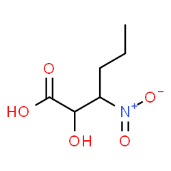 ChemSpider 2D Image | 2-Hydroxy-3-nitrohexanoic acid | C6H11NO5