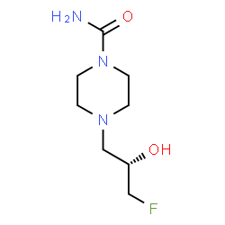 ChemSpider 2D Image | 4-[(2S)-3-Fluoro-2-hydroxypropyl]-1-piperazinecarboxamide | C8H16FN3O2