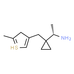 ChemSpider 2D Image | (1S)-1-[1-[(2-methyl-3H-thiophen-4-yl)methyl]cyclopropyl]ethanamine | C11H18NS