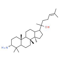 ChemSpider 2D Image | (3alpha,5xi,9xi,13xi,17xi,20xi)-3-Aminodammar-24-en-20-ol | C30H53NO