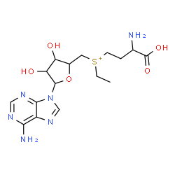 ChemSpider 2D Image | (3-Amino-3-carboxypropyl){[5-(6-amino-9H-purin-9-yl)-3,4-dihydroxytetrahydro-2-furanyl]methyl}ethylsulfonium | C16H25N6O5S