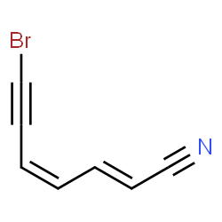 ChemSpider 2D Image | (2E,4Z)-7-Bromo-2,4-heptadien-6-ynenitrile | C7H4BrN