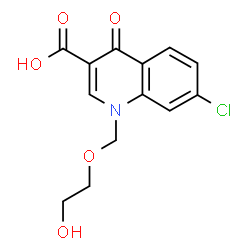 ChemSpider 2D Image | 7-Chloro-1-[(2-hydroxyethoxy)methyl]-4-oxo-1,4-dihydro-3-quinolinecarboxylic acid | C13H12ClNO5
