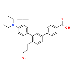 ChemSpider 2D Image | 4''-(Diethylamino)-4'-(3-hydroxypropyl)-3''-(2-methyl-2-propanyl)-1,1':3',1''-terphenyl-4-carboxylic acid | C30H37NO3
