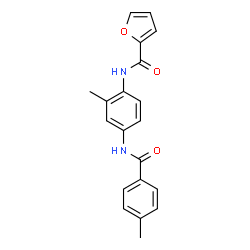ChemSpider 2D Image | N-{2-Methyl-4-[(4-methylbenzoyl)amino]phenyl}-2-furamide | C20H18N2O3