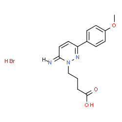 ChemSpider 2D Image | 4-[(6E)-6-Imino-3-(4-methoxyphenyl)-1(6H)-pyridazinyl]butanoic acid hydrobromide (1:1) | C15H18BrN3O3