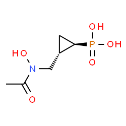 ChemSpider 2D Image | [(1R,2S)-2-{[Acetyl(hydroxy)amino]methyl}cyclopropyl]phosphonic acid | C6H12NO5P