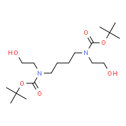 ChemSpider 2D Image | Bis(2-methyl-2-propanyl) 1,4-butanediylbis[(2-hydroxyethyl)carbamate] | C18H36N2O6
