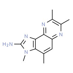 ChemSpider 2D Image | 2-AMINO-3,4,7,8-TETRAMETHYLIMIDAZO[4,5-F]QUINOXALINE | C13H15N5