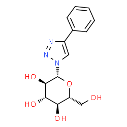 ChemSpider 2D Image | 1-beta-D-glucopyranosyl-4-phenyl-1H-1,2,3-triazole | C14H17N3O5