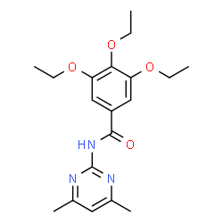 ChemSpider 2D Image | N-(4,6-Dimethyl-2-pyrimidinyl)-3,4,5-triethoxybenzamide | C19H25N3O4