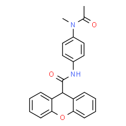 ChemSpider 2D Image | N-{4-[Acetyl(methyl)amino]phenyl}-9H-xanthene-9-carboxamide | C23H20N2O3
