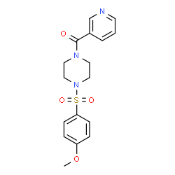 ChemSpider 2D Image | 1-(4-METHOXYBENZENESULFONYL)-4-(PYRIDINE-3-CARBONYL)PIPERAZINE | C17H19N3O4S