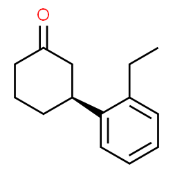 ChemSpider 2D Image | (3S)-3-(2-Ethylphenyl)cyclohexanone | C14H18O