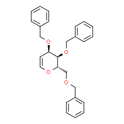 ChemSpider 2D Image | 2,6-Anhydro-1,3,4-tri-O-benzyl-5-deoxy-D-ribo-hex-5-enitol | C27H28O4