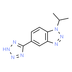 ChemSpider 2D Image | 1-Isopropyl-5-(2H-tetrazol-5-yl)-1H-benzotriazole | C10H11N7
