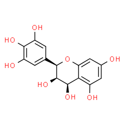 ChemSpider 2D Image | (2R,3R,4R)-2-(3,4,5-Trihydroxyphenyl)-3,4,5,7-chromanetetrol | C15H14O8