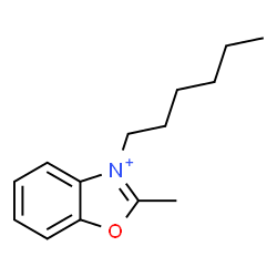 ChemSpider 2D Image | 3-Hexyl-2-methyl-1,3-benzoxazol-3-ium | C14H20NO