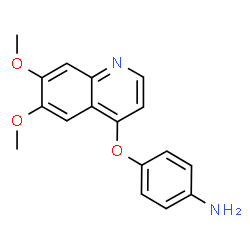 ChemSpider 2D Image | 4-[(6,7-Dimethoxy-4-quinolinyl)oxy]aniline | C17H16N2O3
