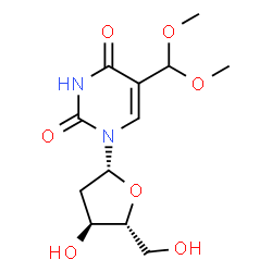 ChemSpider 2D Image | 2'-Deoxy-5-(dimethoxymethyl)uridine | C12H18N2O7