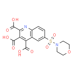ChemSpider 2D Image | 6-(4-Morpholinylsulfonyl)-2,3,4-quinolinetricarboxylic acid | C16H14N2O9S