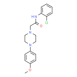 ChemSpider 2D Image | N-(2-Chlorophenyl)-2-[4-(4-methoxyphenyl)-1-piperazinyl]acetamide | C19H22ClN3O2