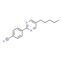 ChemSpider 2D Image | 5-pentyl-2-(p-cyanophenyl)pyrimidine | C16H17N3