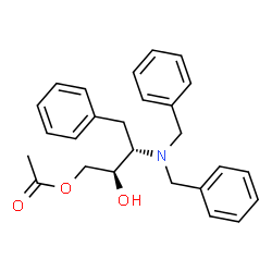 ChemSpider 2D Image | (2R,3S)-3-(Dibenzylamino)-2-hydroxy-4-phenylbutyl acetate | C26H29NO3