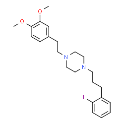 ChemSpider 2D Image | 1-[2-(3,4-Dimethoxyphenyl)ethyl]-4-[3-(2-iodophenyl)propyl]piperazine | C23H31IN2O2