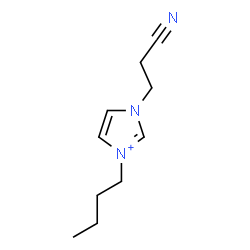ChemSpider 2D Image | 3-Butyl-1-(2-cyanoethyl)-1H-imidazol-3-ium | C10H16N3
