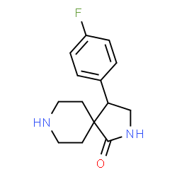 ChemSpider 2D Image | 4-(4-Fluorophenyl)-2,8-diazaspiro[4.5]decan-1-one | C14H17FN2O
