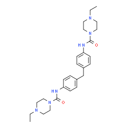 ChemSpider 2D Image | N,N'-(Methylenedi-4,1-phenylene)bis(4-ethyl-1-piperazinecarboxamide) | C27H38N6O2