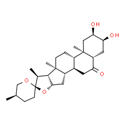 ChemSpider 2D Image | (2alpha,3alpha,5alpha,25R)-2,3-Dihydroxyspirostan-6-one | C27H42O5