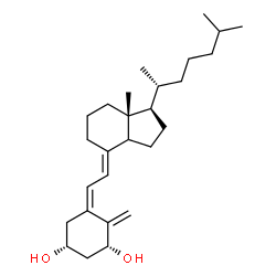 ChemSpider 2D Image | (1R,3R,5Z,7E,14xi)-9,10-Secocholesta-5,7,10-triene-1,3-diol | C27H44O2